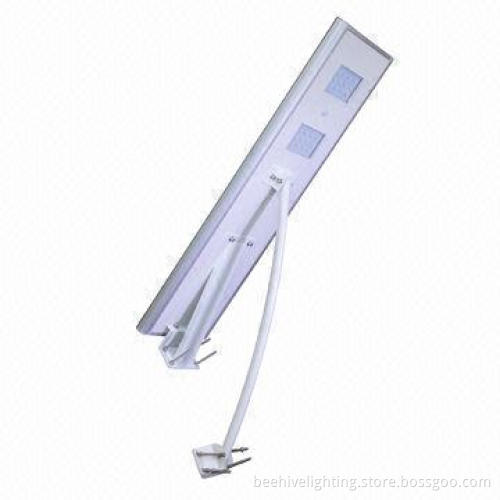 All-in-one Integrated Solar LED Streetlight with Motion Sensor, 30W Power